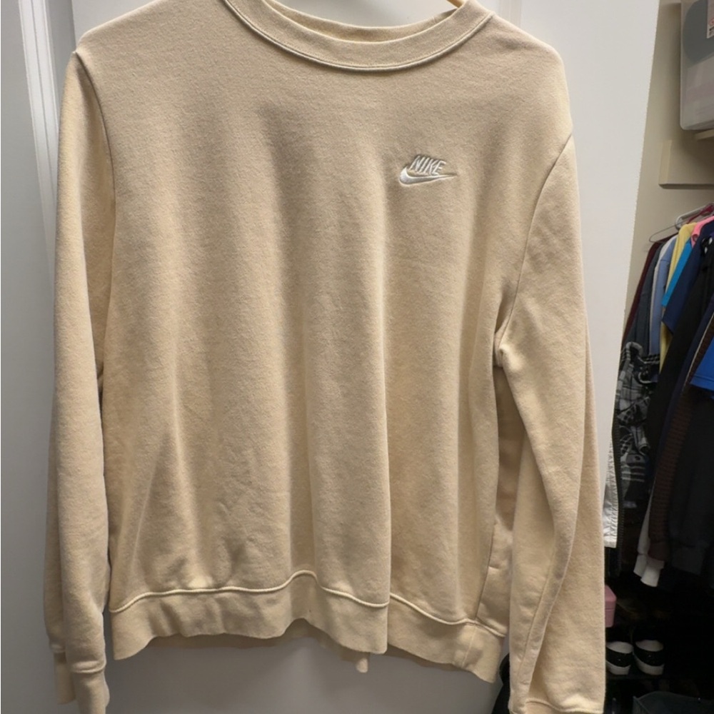 Nike Men's Beige Crewneck Sweater